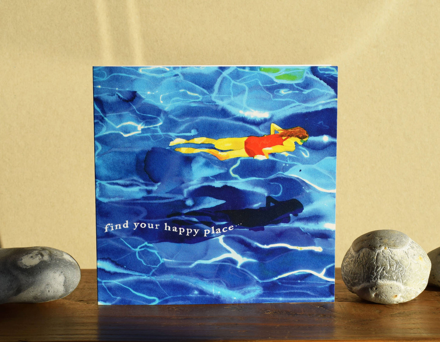 Windsock Press - 'Find your Happy Place' (Sea Swimming/Wild Swimming Card)