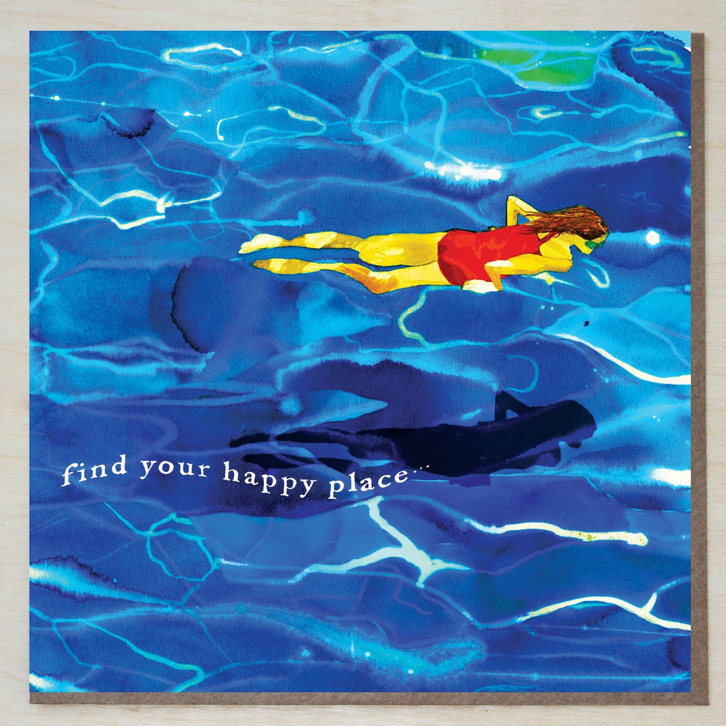 Windsock Press - 'Find your Happy Place' (Sea Swimming/Wild Swimming Card)