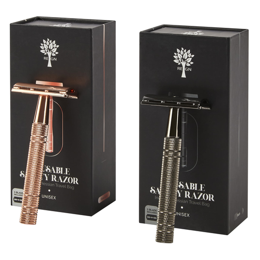 re:gn - Reusable Safety Razors with Natural Jute Travel Bag
