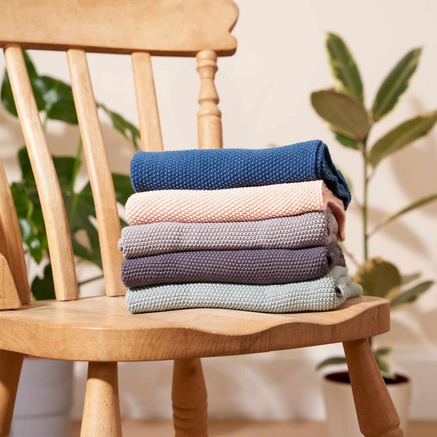 Wild and Stone - Hand Towels - 100% Organic Cotton - Rose