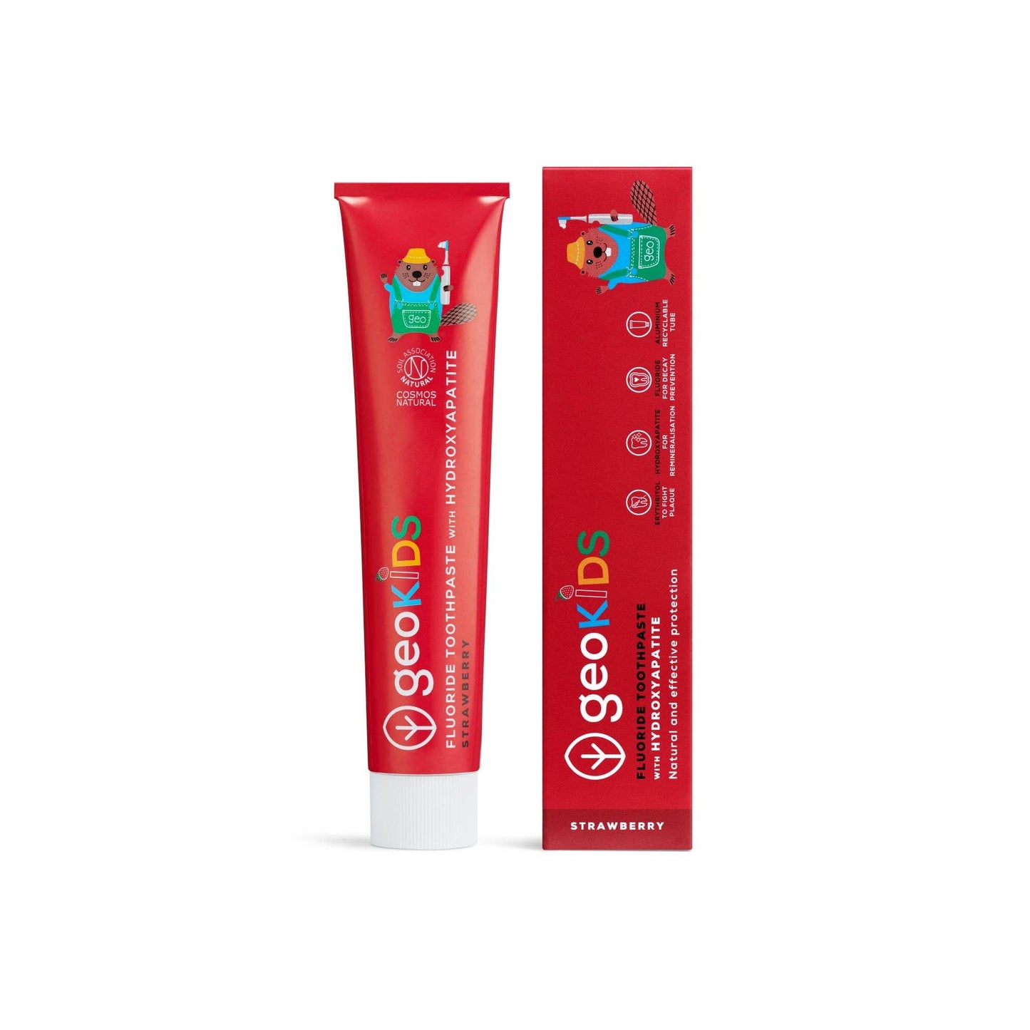 Georganics - NEW - Kids Toothpaste next generation with Hydroxyapatite - Strawberry