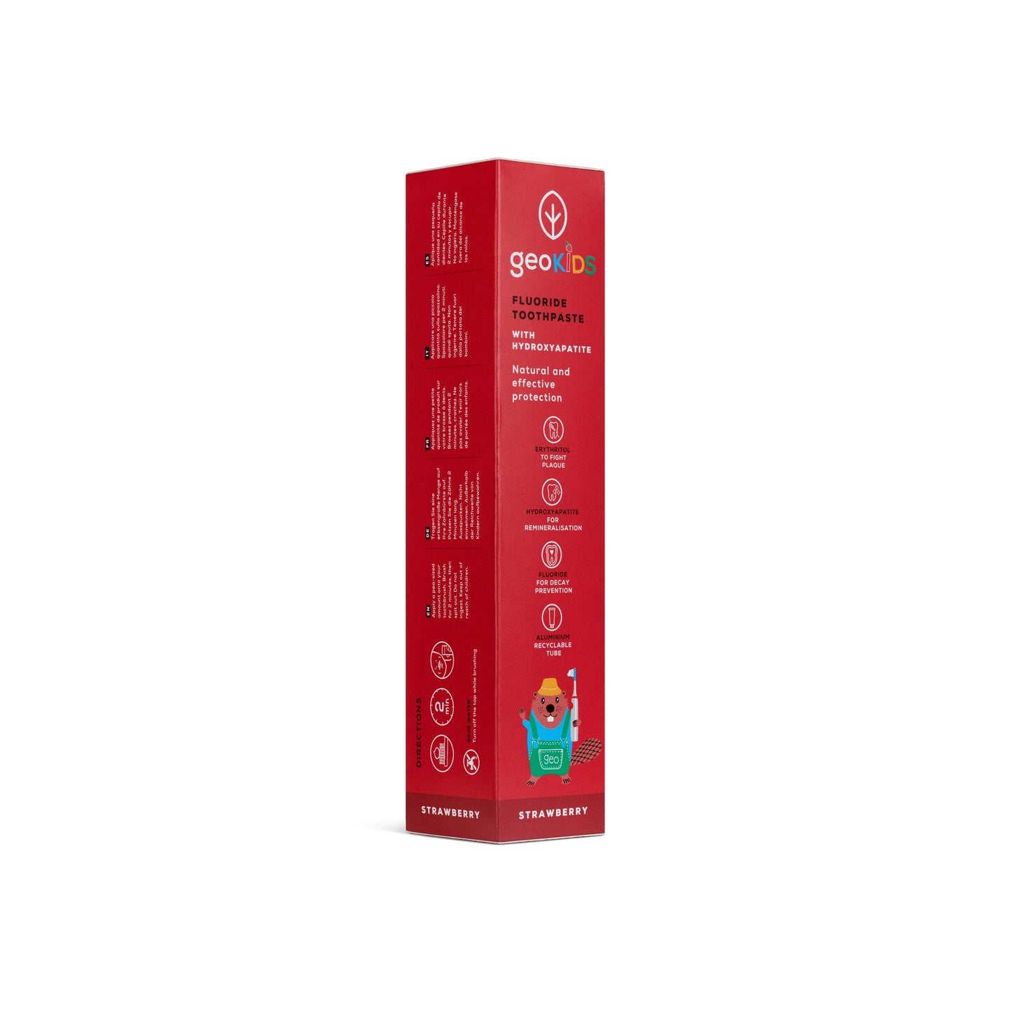Georganics - NEW - Kids Toothpaste next generation with Hydroxyapatite - Strawberry