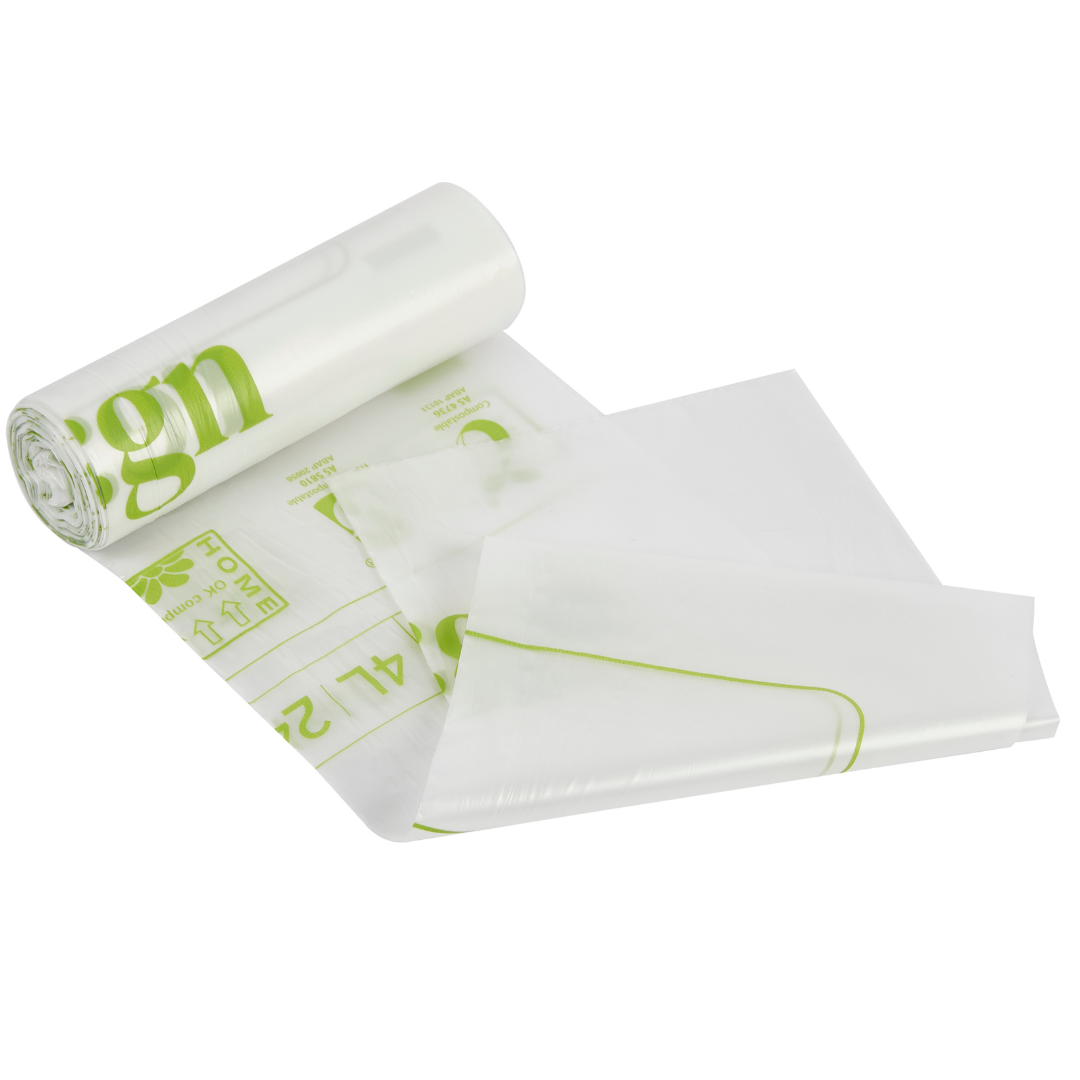 Re:gn - Compostable & Biodegradable 2L Food and Freezer Bags – 35 Bags per Roll, Leakproof, Plant-Based Storage