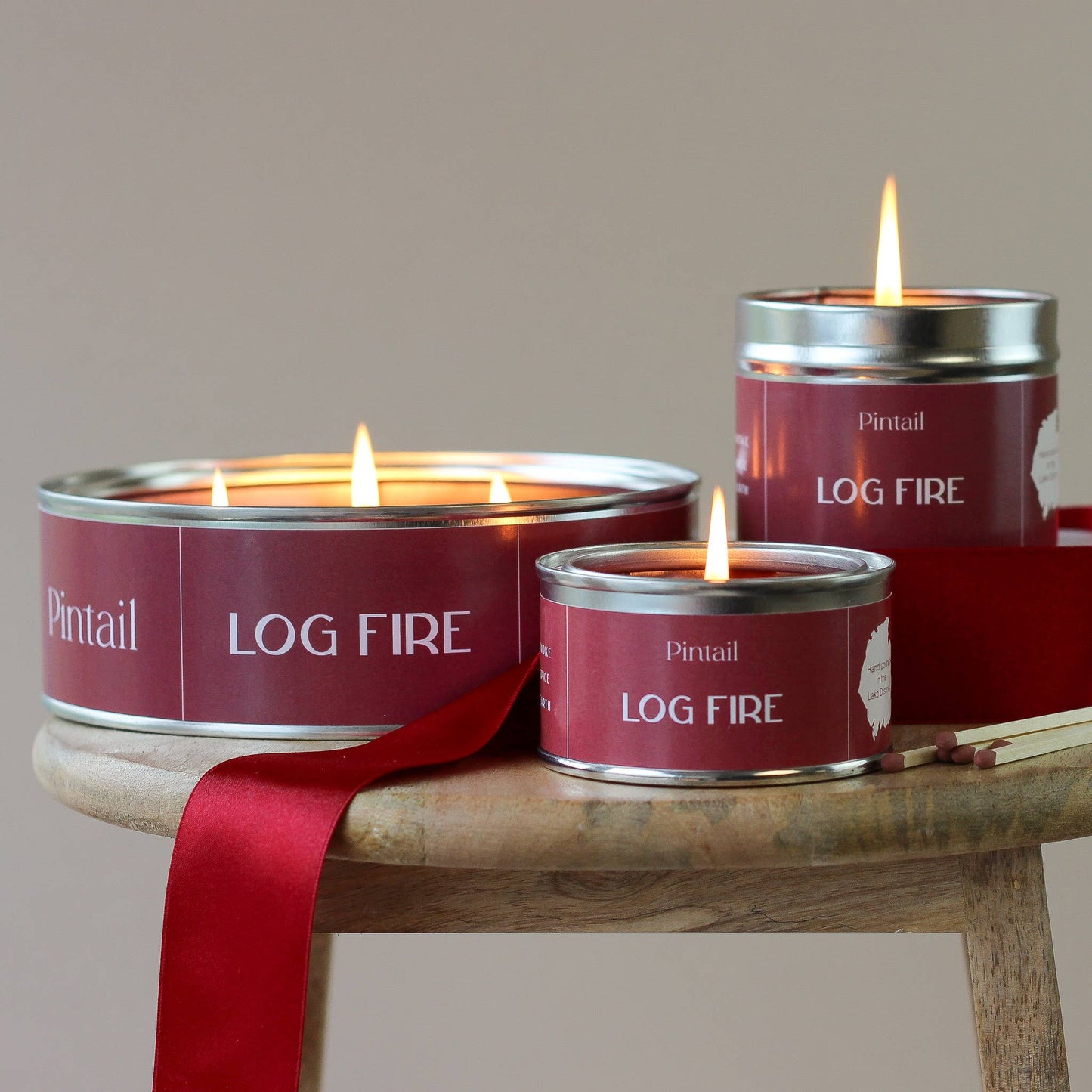 Pintail Candles | Avalon Home - Log Fire Paint Pot Candle | Candles in Tins | Small Candles