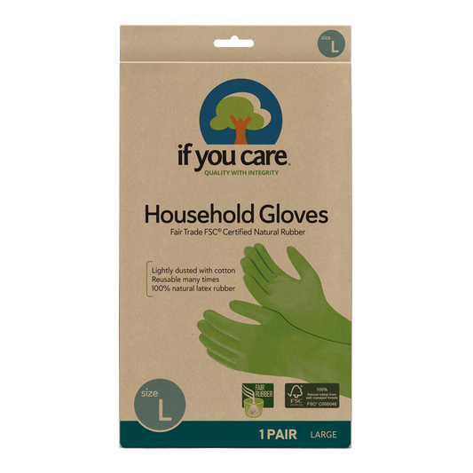 If You Care - Fsc Certified Fair Trade Latex Household Gloves Large